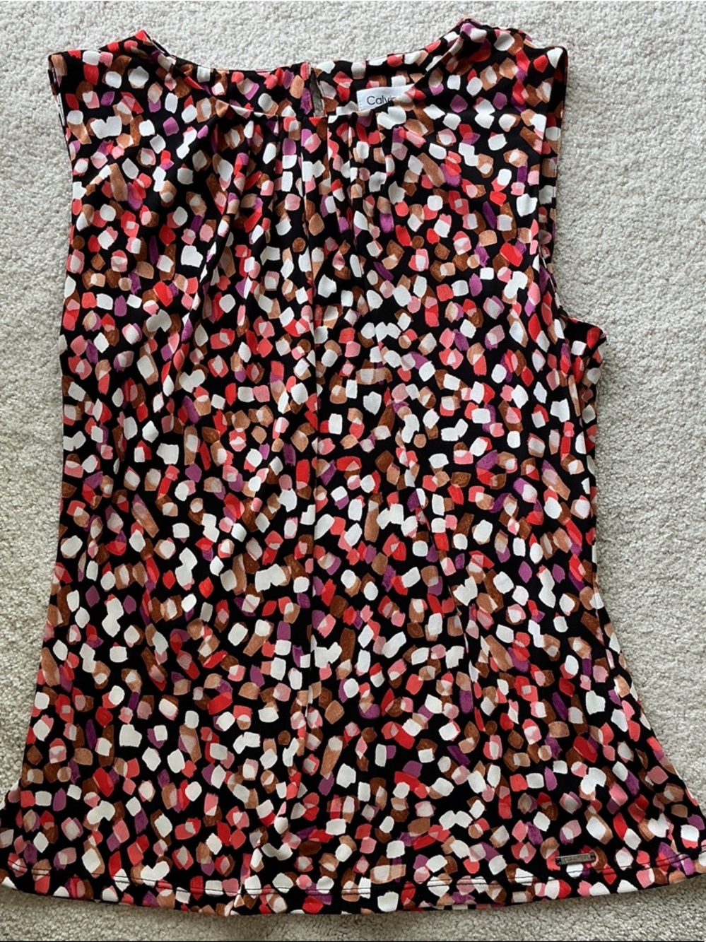 Calvin Klein Colorful Sleeveless Top Sz M